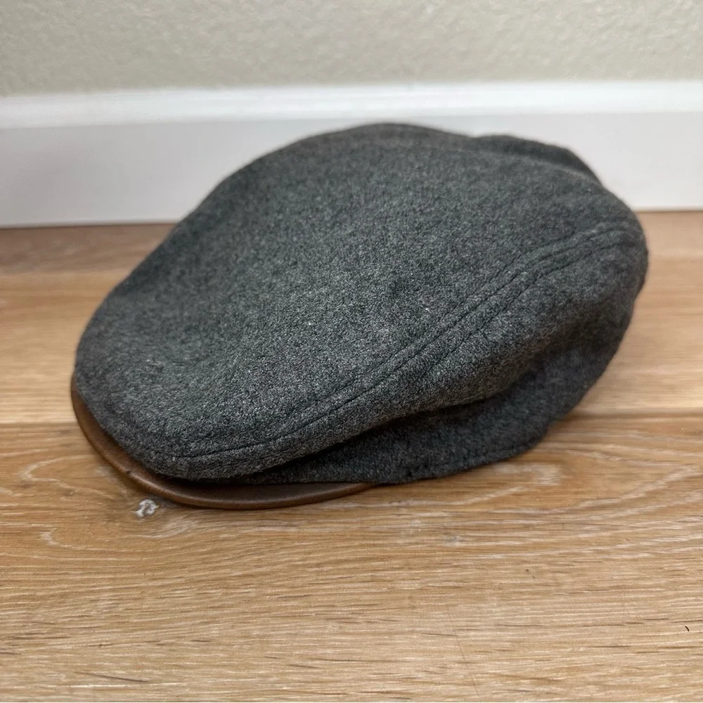 Gap Kids Wool Blend Dark Gray Paperboy Beret Hat, Size S/M